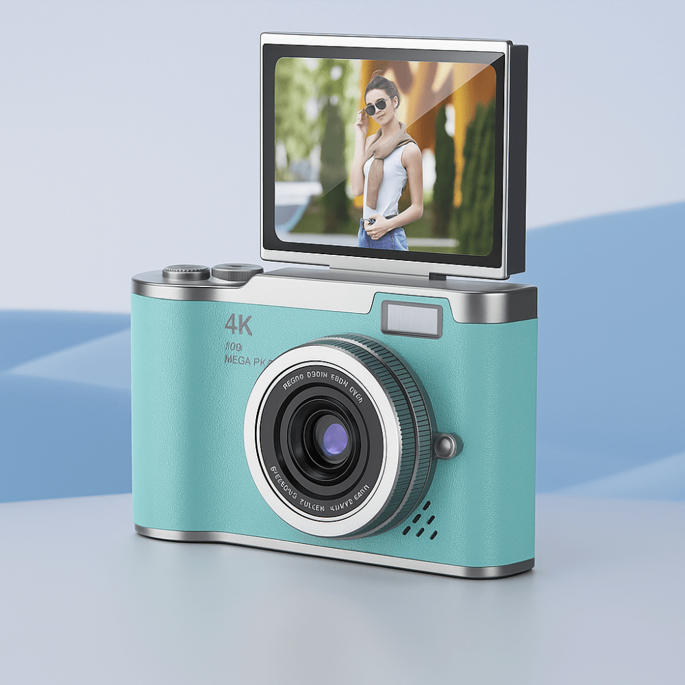 4K Digital Camera with Flip Screen and High Resolution Photo Capture