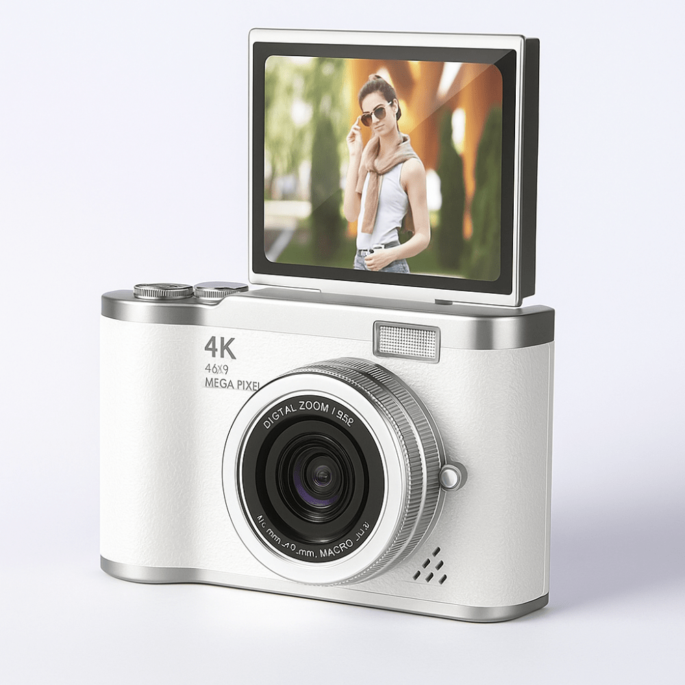 4K Digital Camera with Flip Screen and High Resolution Photo Capture