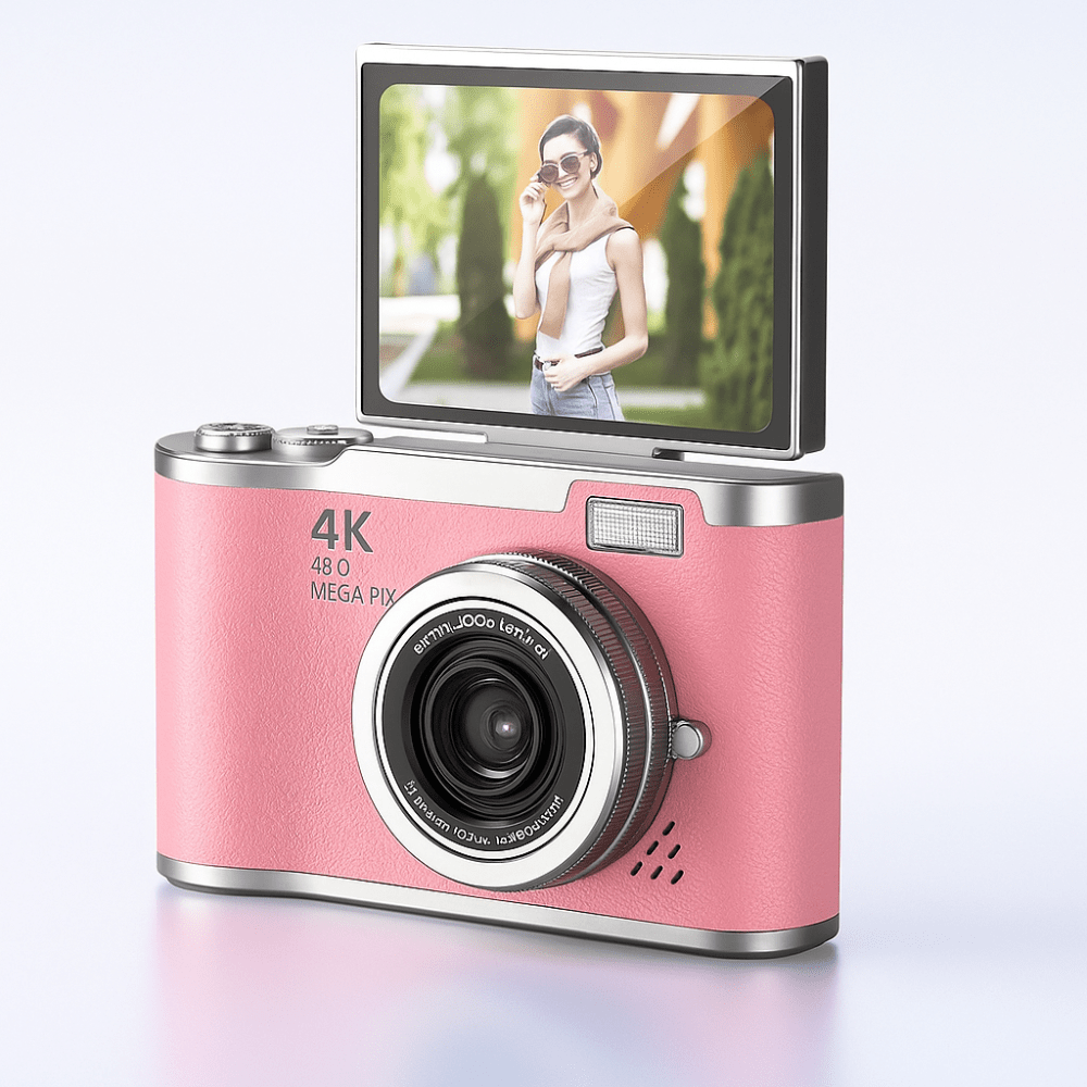 4K Digital Camera with Flip Screen and High Resolution Photo Capture