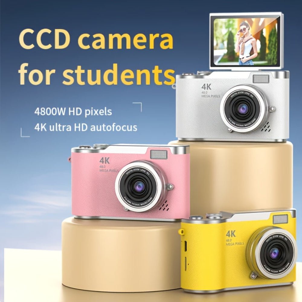 4K Digital Camera with Flip Screen and High Resolution Photo Capture