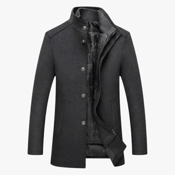 Men's Winter Warm Wool Blend Slim Fit Coat