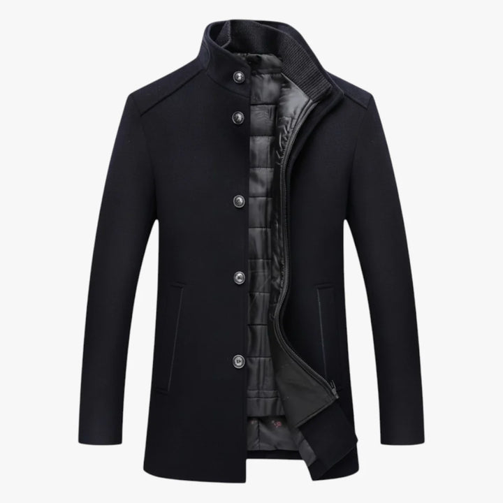 Men's Winter Warm Wool Blend Slim Fit Coat