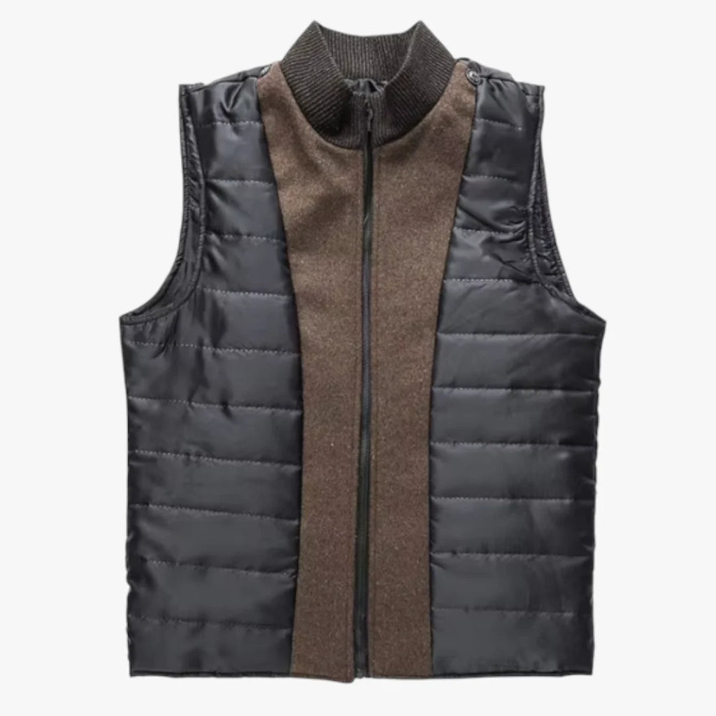 Men’s Wool Blend Winter Coat with Quilted Lining and Slim Fit