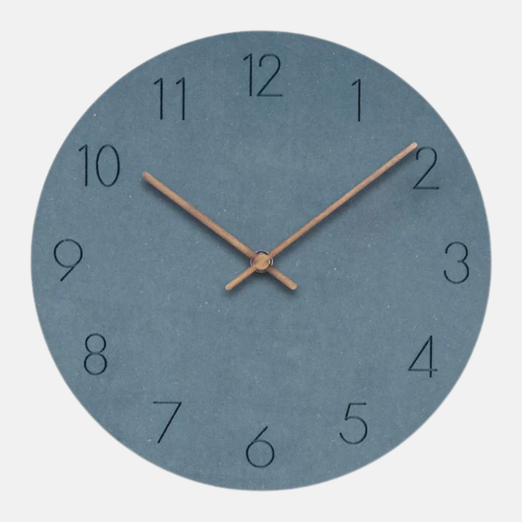 Minimalist Round Wall Clock with Silent Quartz Movement and Clear Number Display