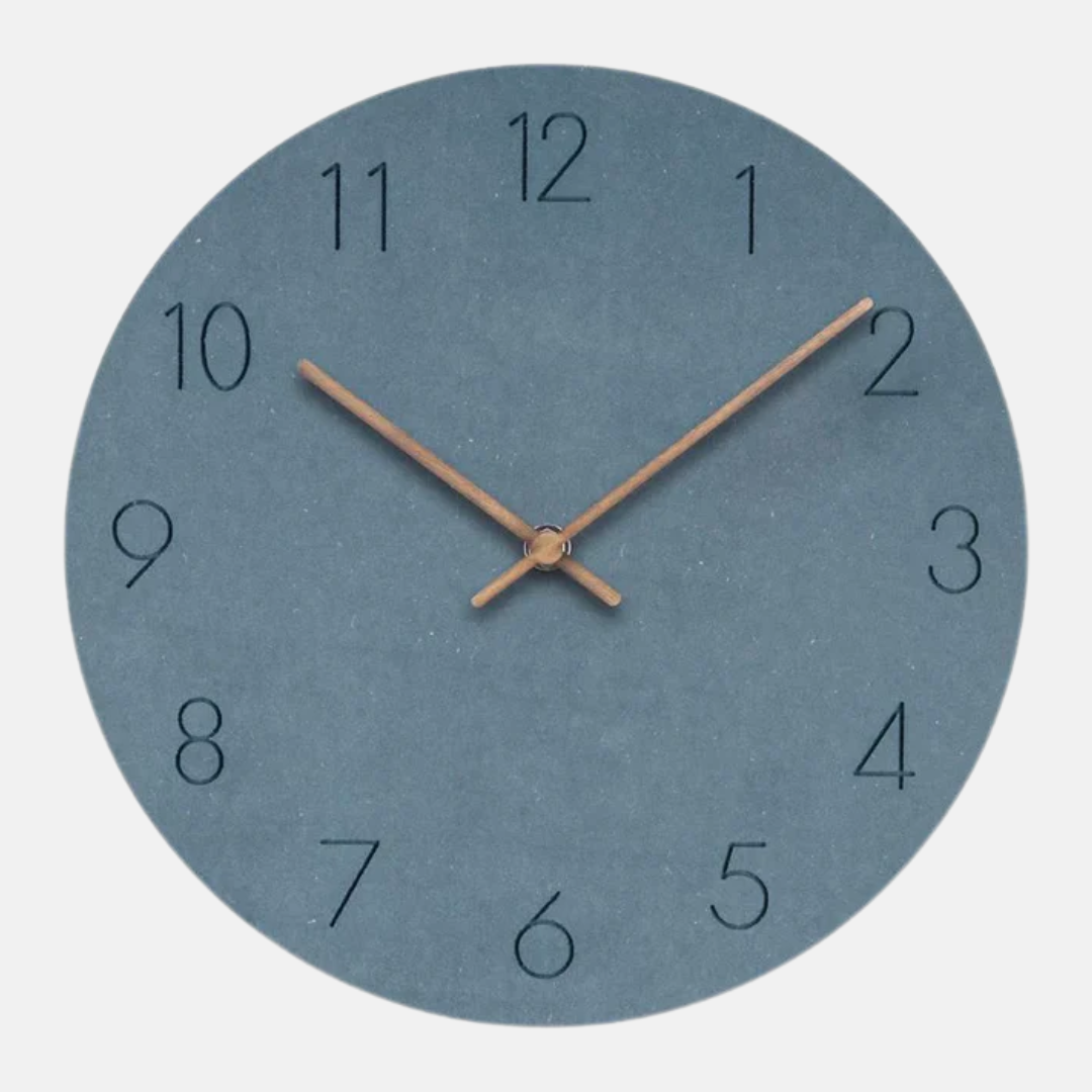 Minimalist Round Wall Clock with Silent Quartz Movement and Clear Number Display