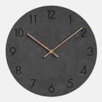 Minimalist Round Wall Clock with Silent Quartz Movement and Clear Number Display