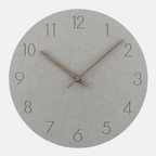 Minimalist Round Wall Clock with Silent Quartz Movement and Clear Number Display