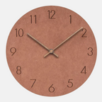 Minimalist Round Wall Clock with Silent Quartz Movement and Clear Number Display
