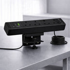 Desk Clamp Power Strip with USB Charging Ports and Multiple AC Outlets