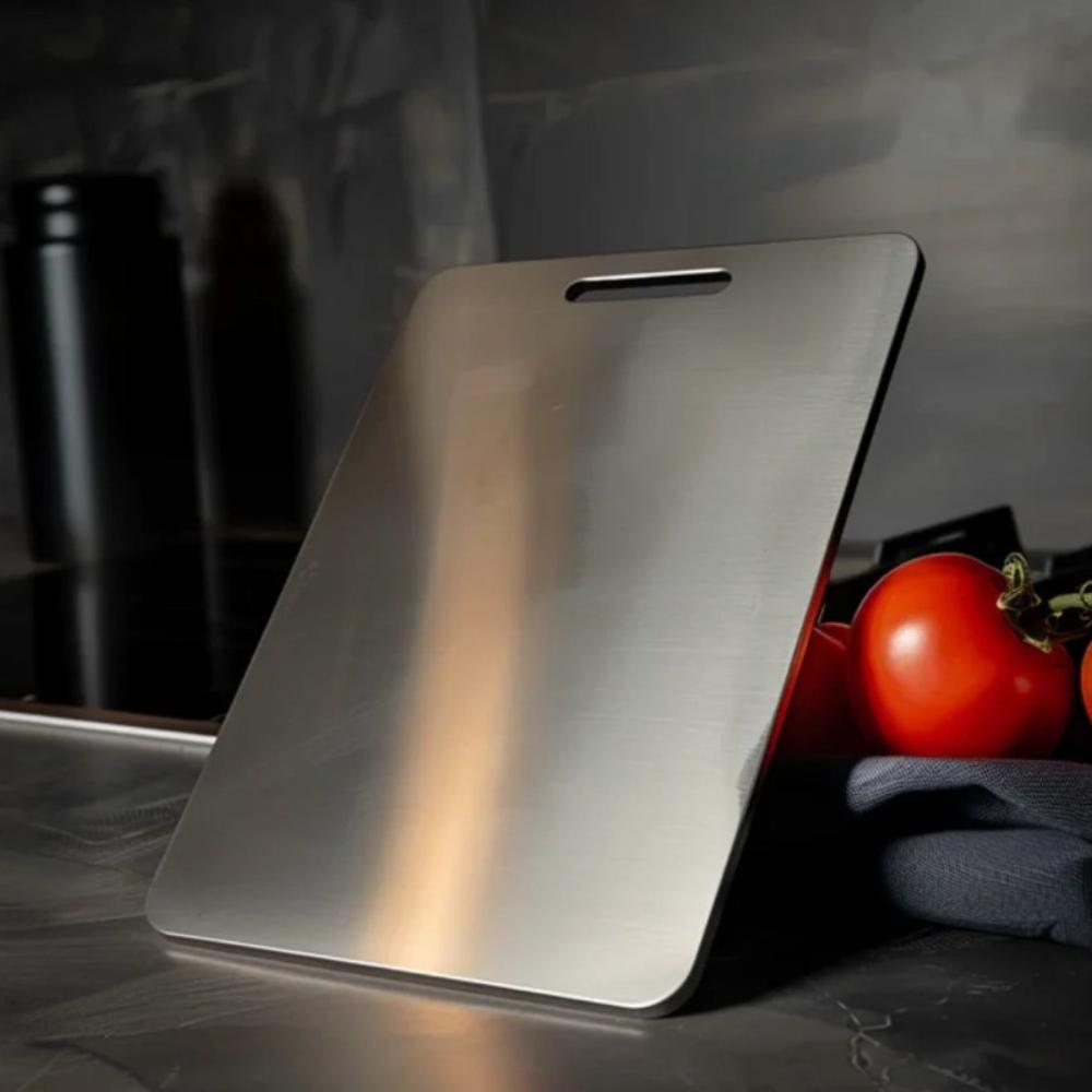 Stainless Steel Cutting Board with Non Porous Surface for Kitchen Food Preparation