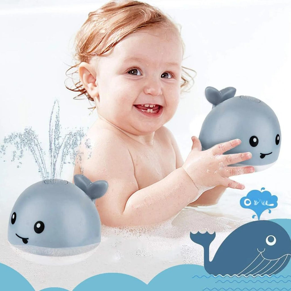 Baby Whale Bath Toy with Water Fountain Spray