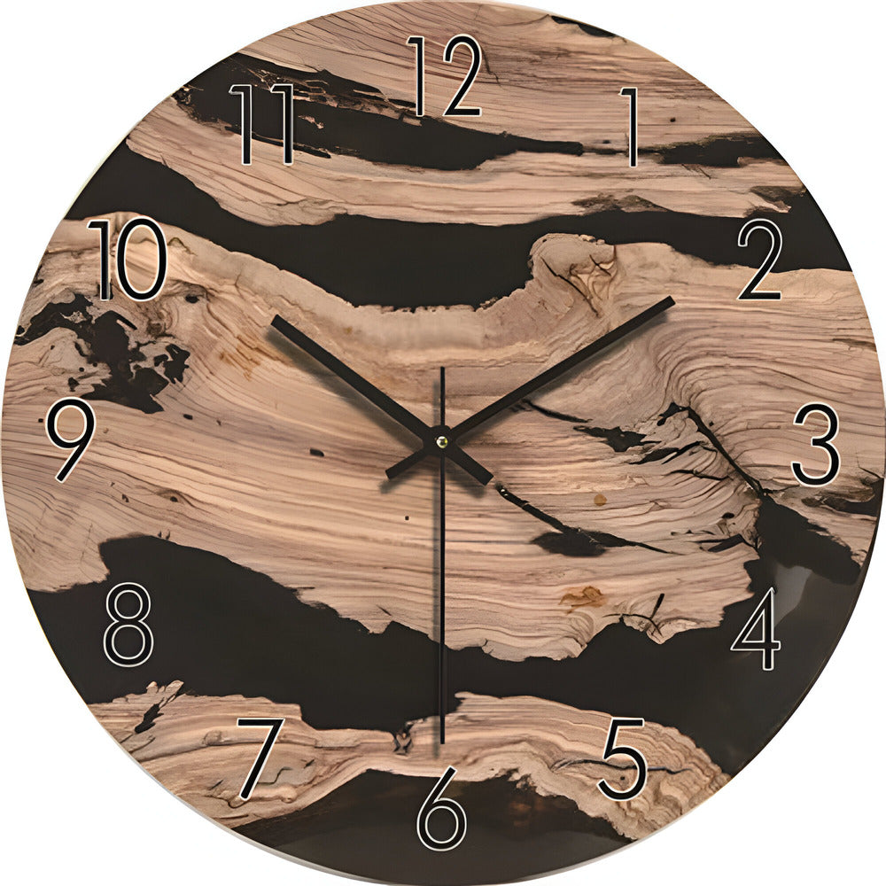 Modern Wooden Wall Clock with Silent Movement and Minimalist Design