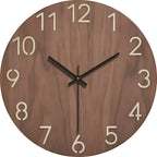 Modern Wooden Wall Clock with Silent Movement and Minimalist Design