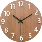 Modern Wooden Wall Clock with Silent Movement and Minimalist Design