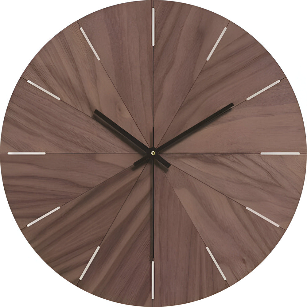 Modern Wooden Wall Clock with Silent Movement and Minimalist Design